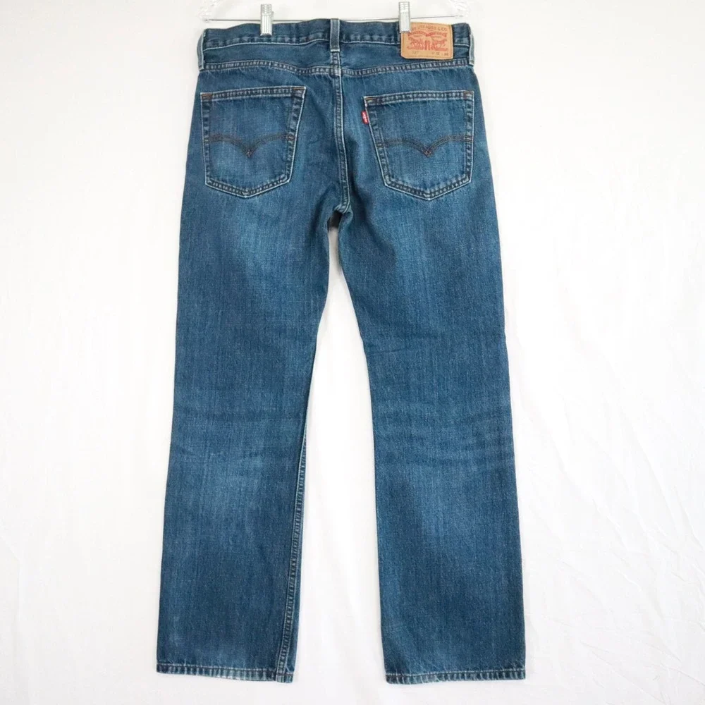 Levi's 527‎ Jeans Mens 32x30 Slim Bootcut 5-Pocket Cotton Denim Blue